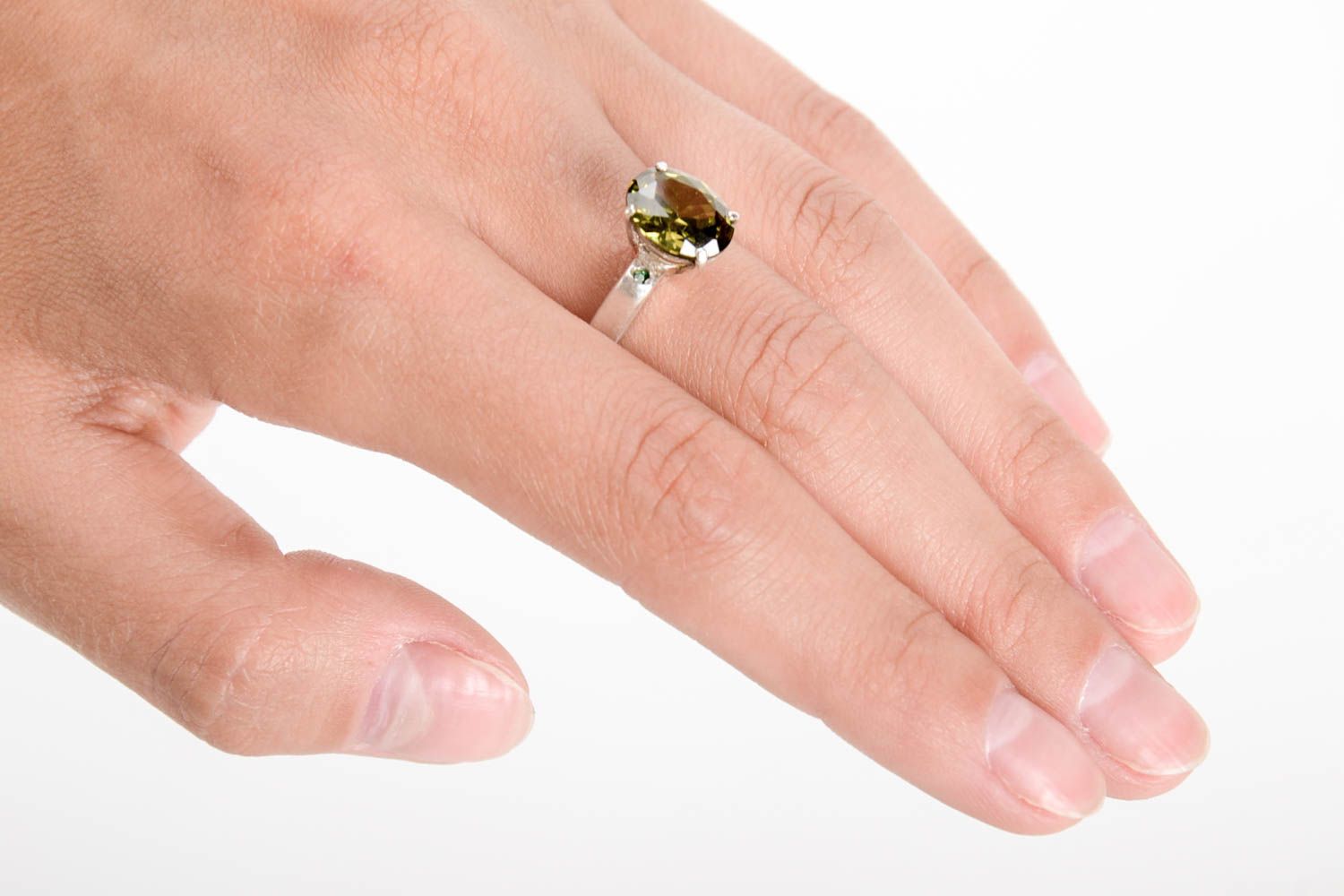 Handmade Finger Ring Geschenk Ideen Mode Accessoire Damen Modeschmuck Silber foto 1