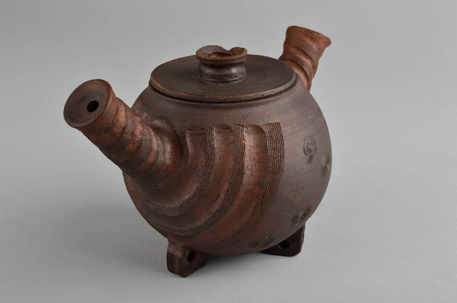 Handmade ceramic teapot small teapot pottery art ceramic cookware kitchen decor photo 3