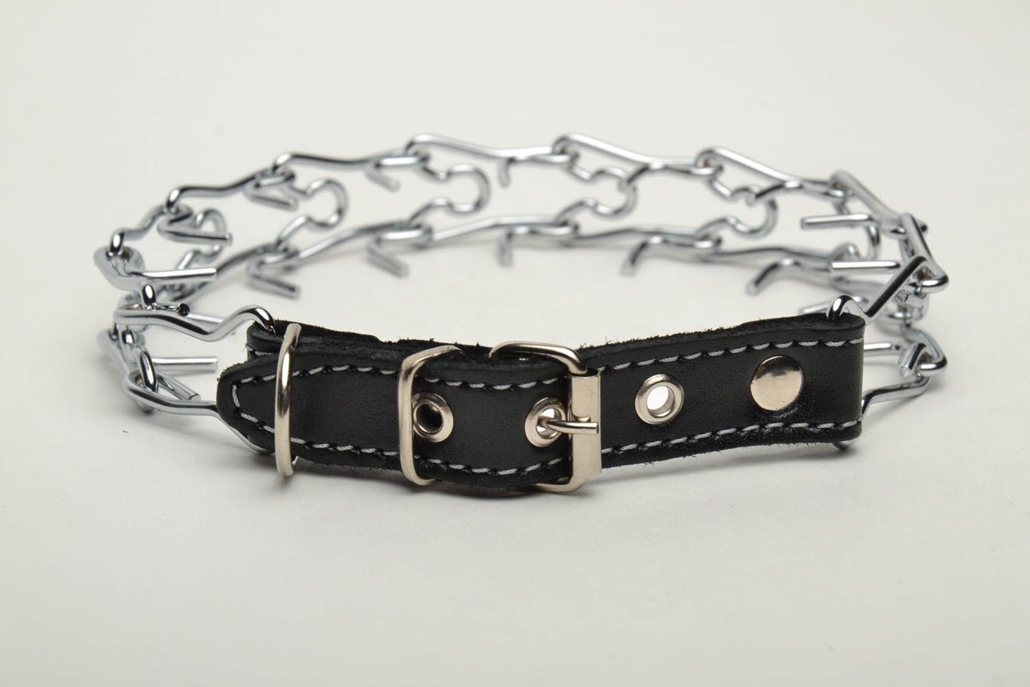 Metall Halsband für Hund in Schwarz foto 2