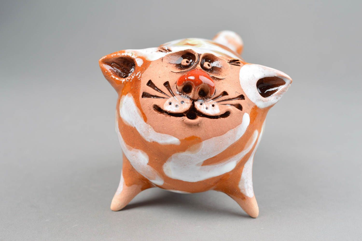 Ceramic figurine homemade home decor cat decor gifts for cat lovers  photo 3