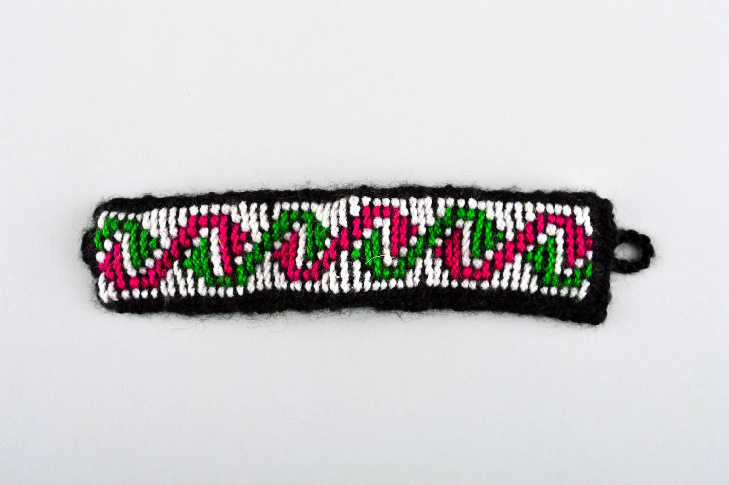 Bracelet en tissu Bijou fait main design avec broderie Cadeau pour femme photo 5