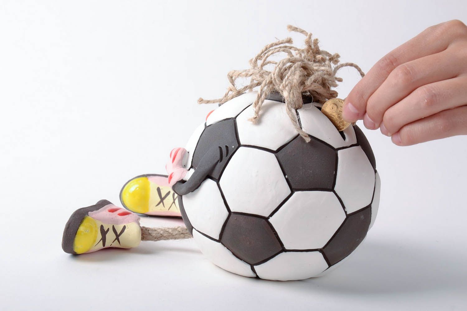Salvadanaio palla da calcio - Ceramica Massimino