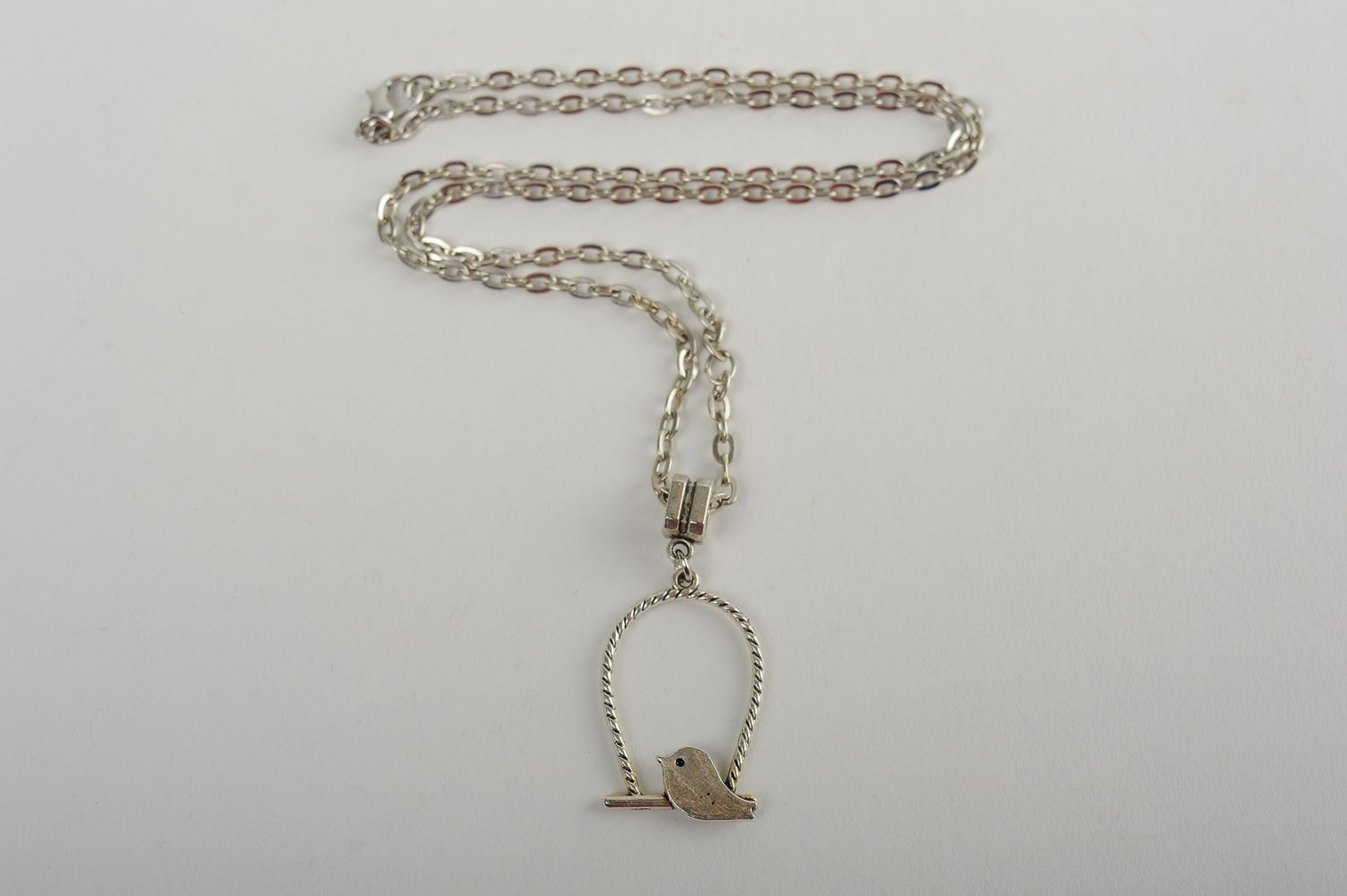 Beautiful pendant handmade metal pendant bird pendant metal jewelry for girl photo 2