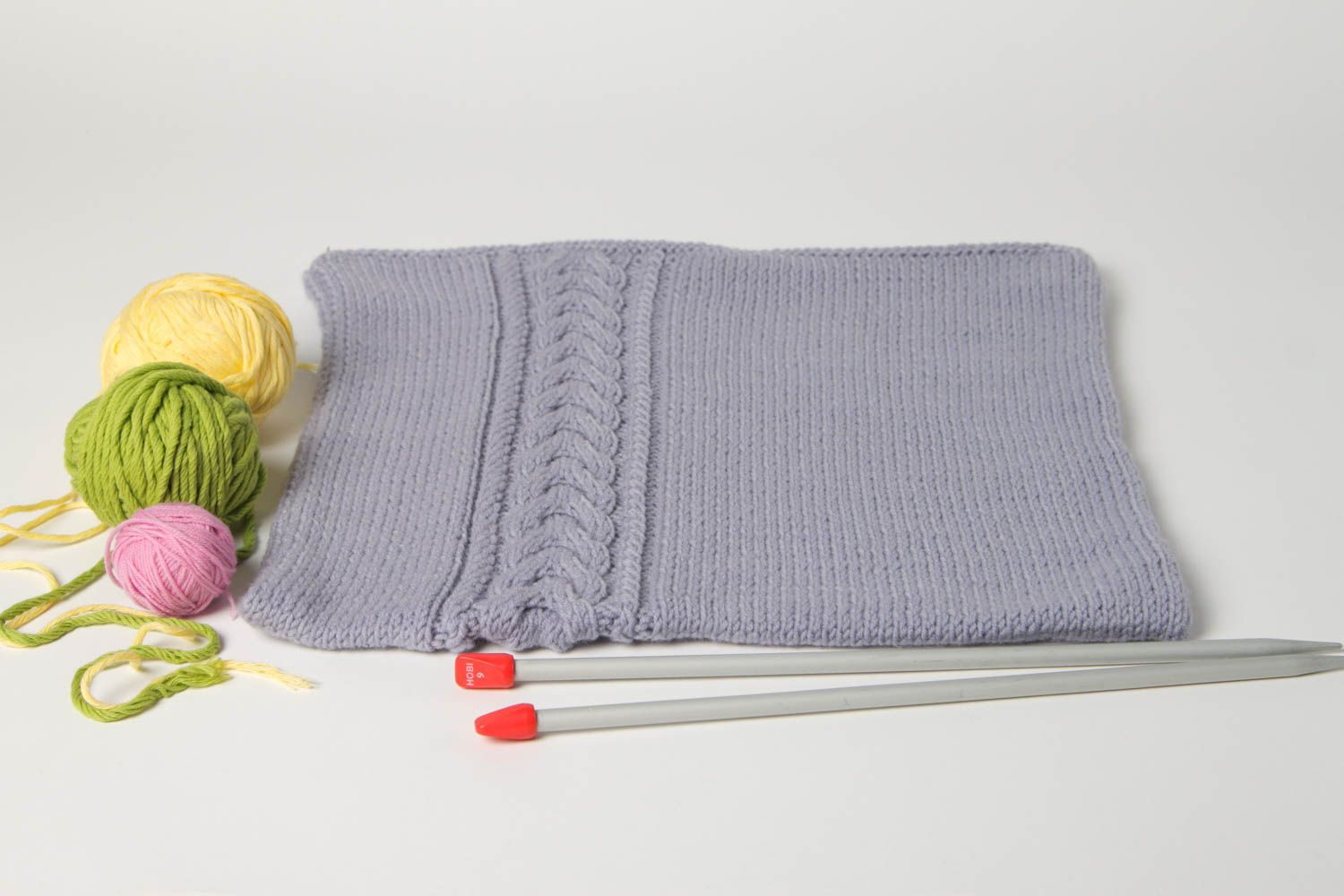 Funda de almohada artesanal tejida con dos agujas ropa de cama regalo para mujer foto 1