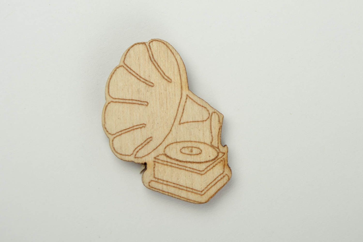 Handgemachte Figur zum Bemalen Holz Rohlinge Miniatur Figur Grammophon schön foto 4