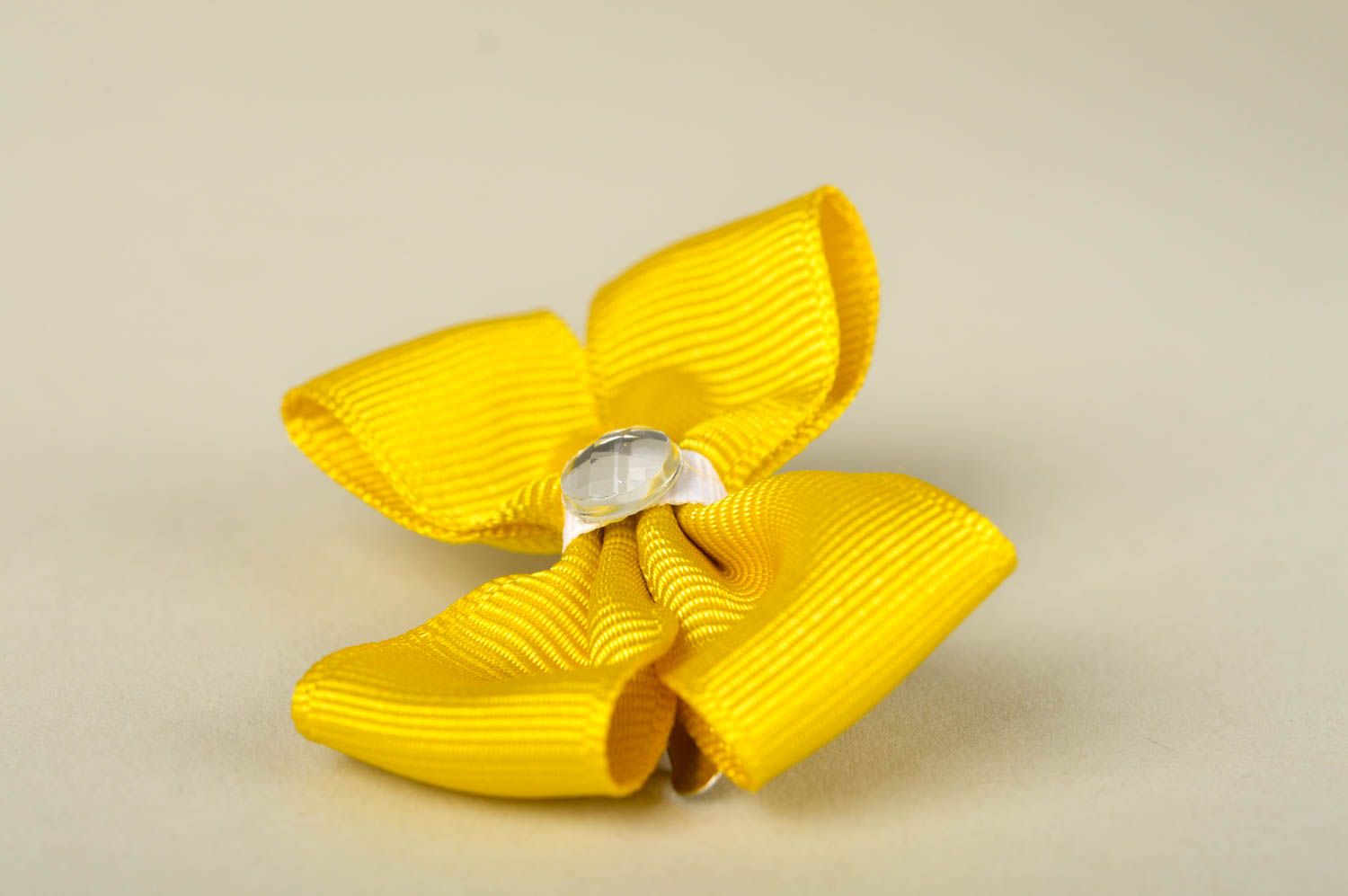 Handmade designer hair clip bright yellow hair clip unusual accessory photo 5