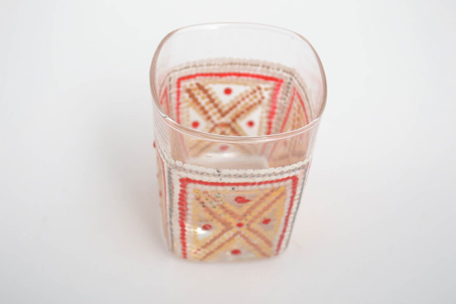Unusual handmade shot glass decorative shot glass with painting home design photo 3