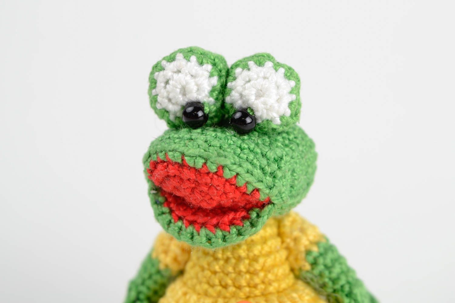 Handmade Kleinkinder Spielzeug Finger Puppe Kuscheltier Frosch Designer Geschenk foto 3