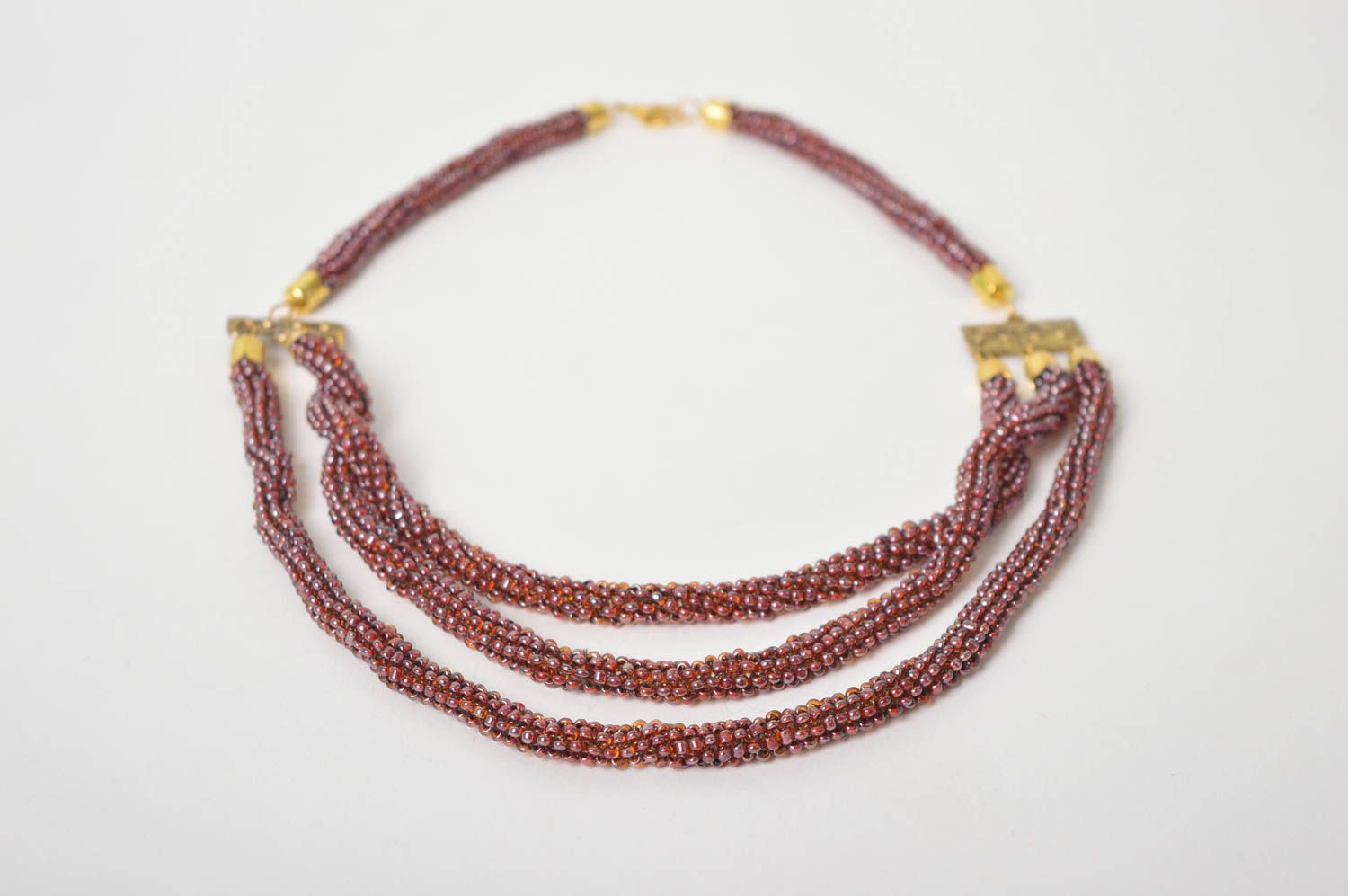 Exclusive beaded necklace handmade jewelry fashion jewelry seed beads jewelry photo 2