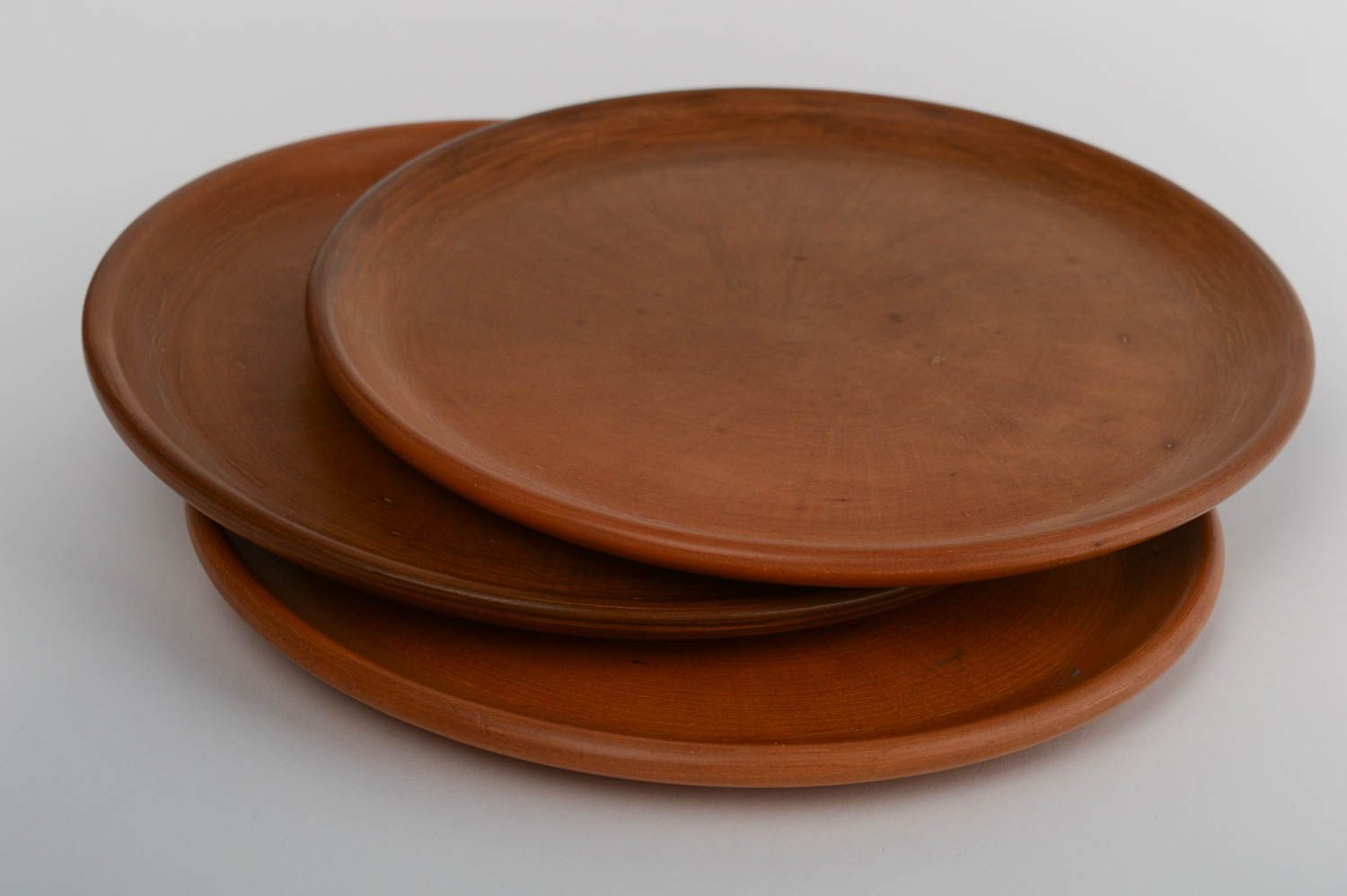 BUY Set Of Handmade Blue Clay Plates Made Using Terracotta Technique 