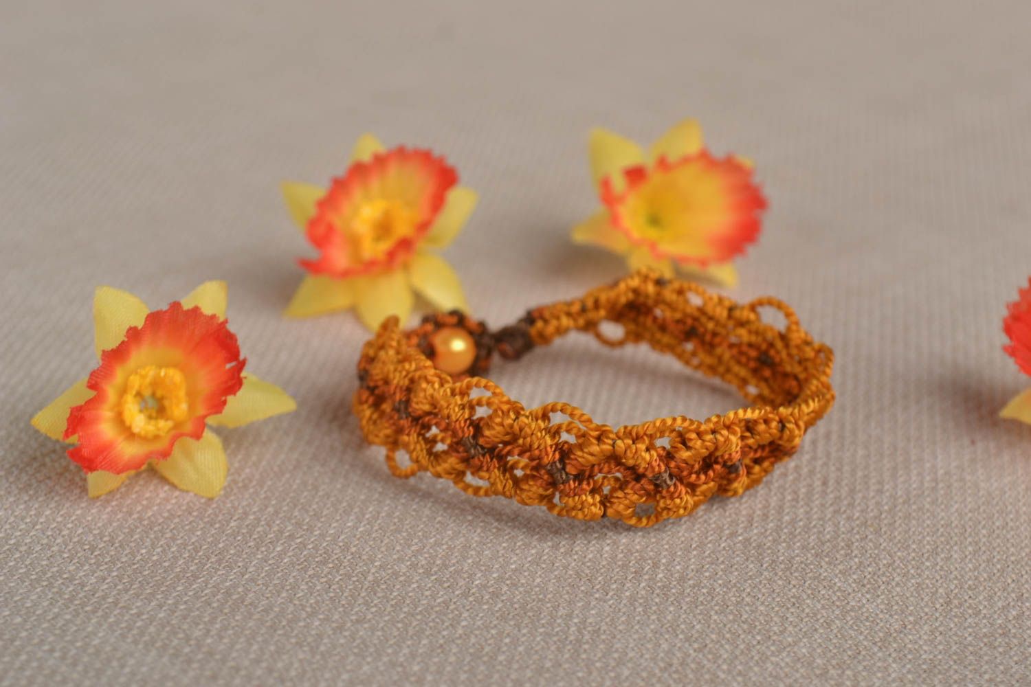 Beautiful handmade woven thread bracelet fashion accessories cool jewelry photo 1