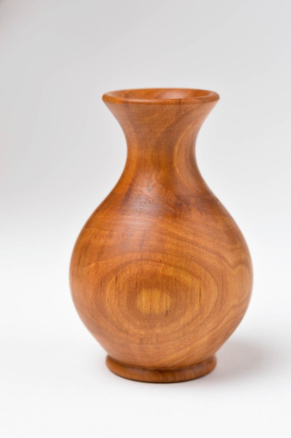 Small 3 inches wooden décor vase 0,13 lb photo 2
