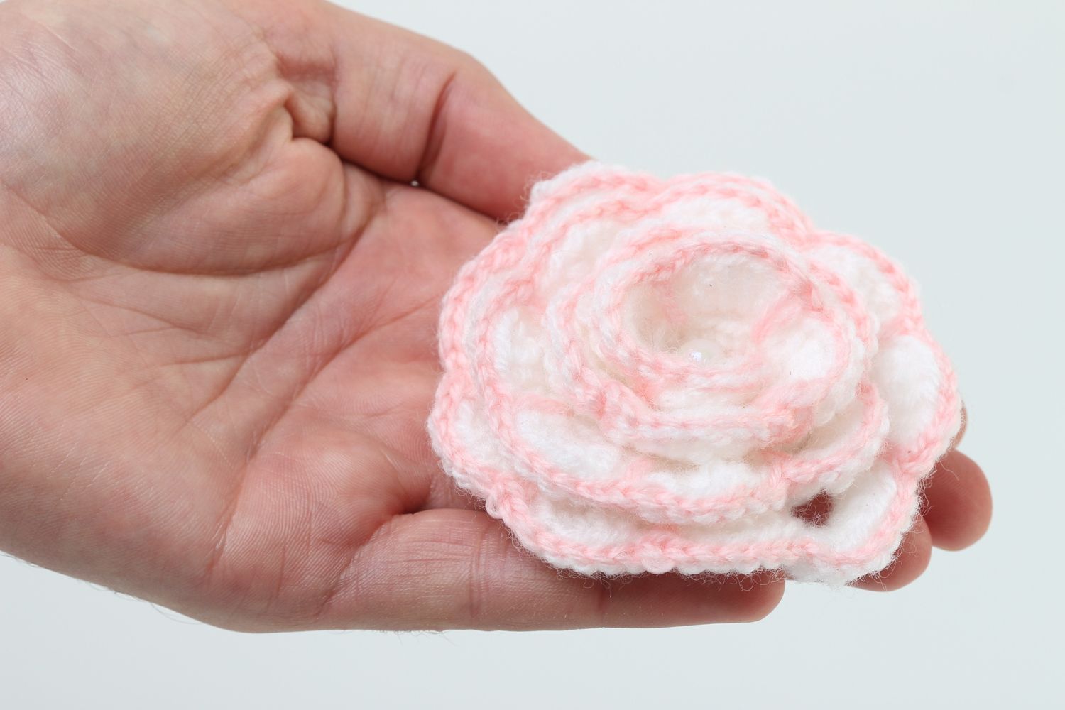 Handmade crocheted flower hair accessories craft supplies flowers for brooches photo 5