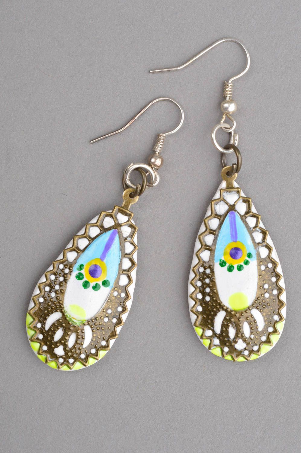 Homemade jewelry designer earrings dangling earrings fashion accessories  photo 2