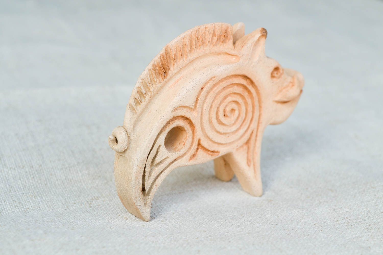 Керамическая свистулька хэнд мэйд глиняная игрушка кабан свистулька из глины фото 5