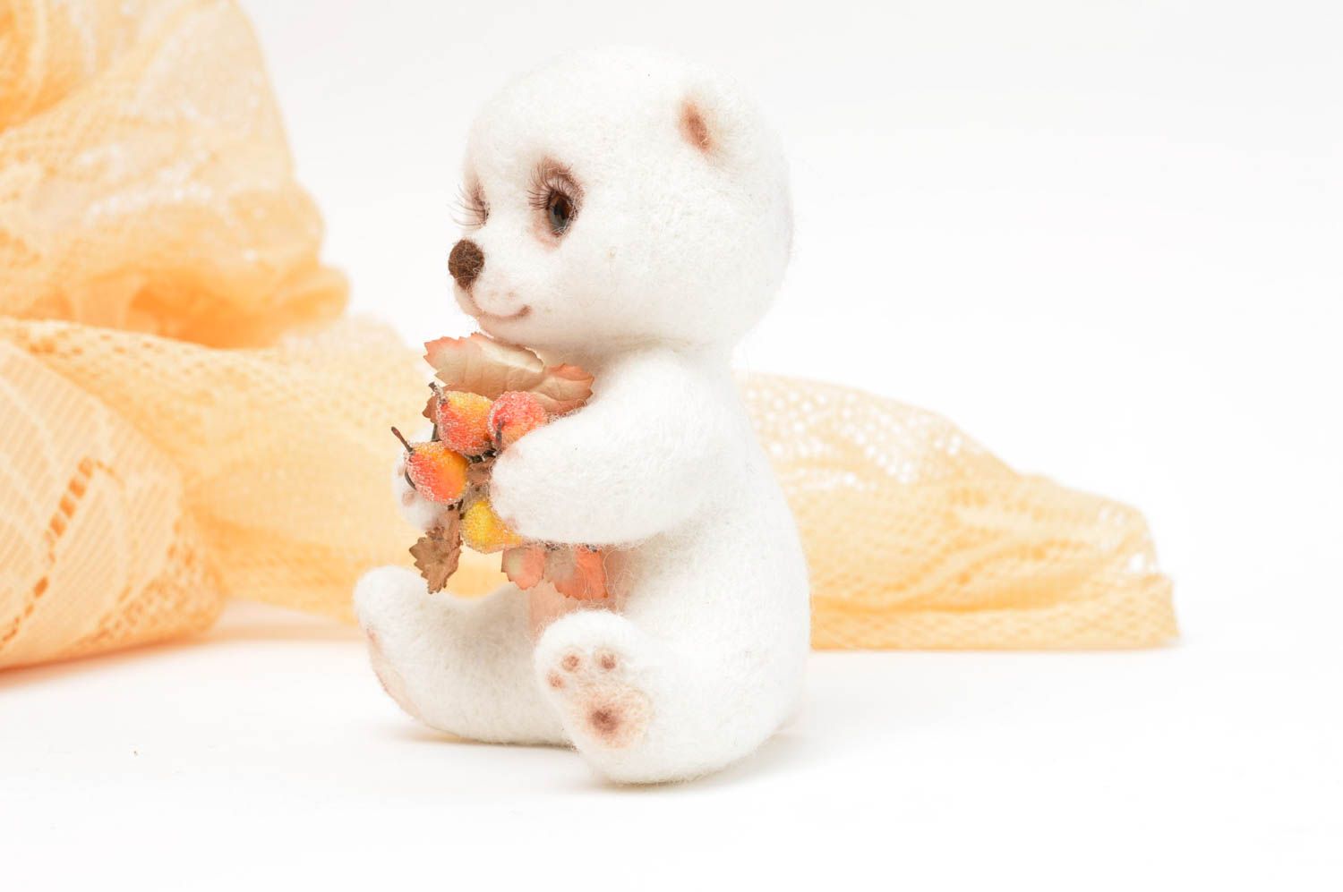 Игрушка ручной работы интерьерная игрушка мягкая игрушка в виде медвежонка фото 4