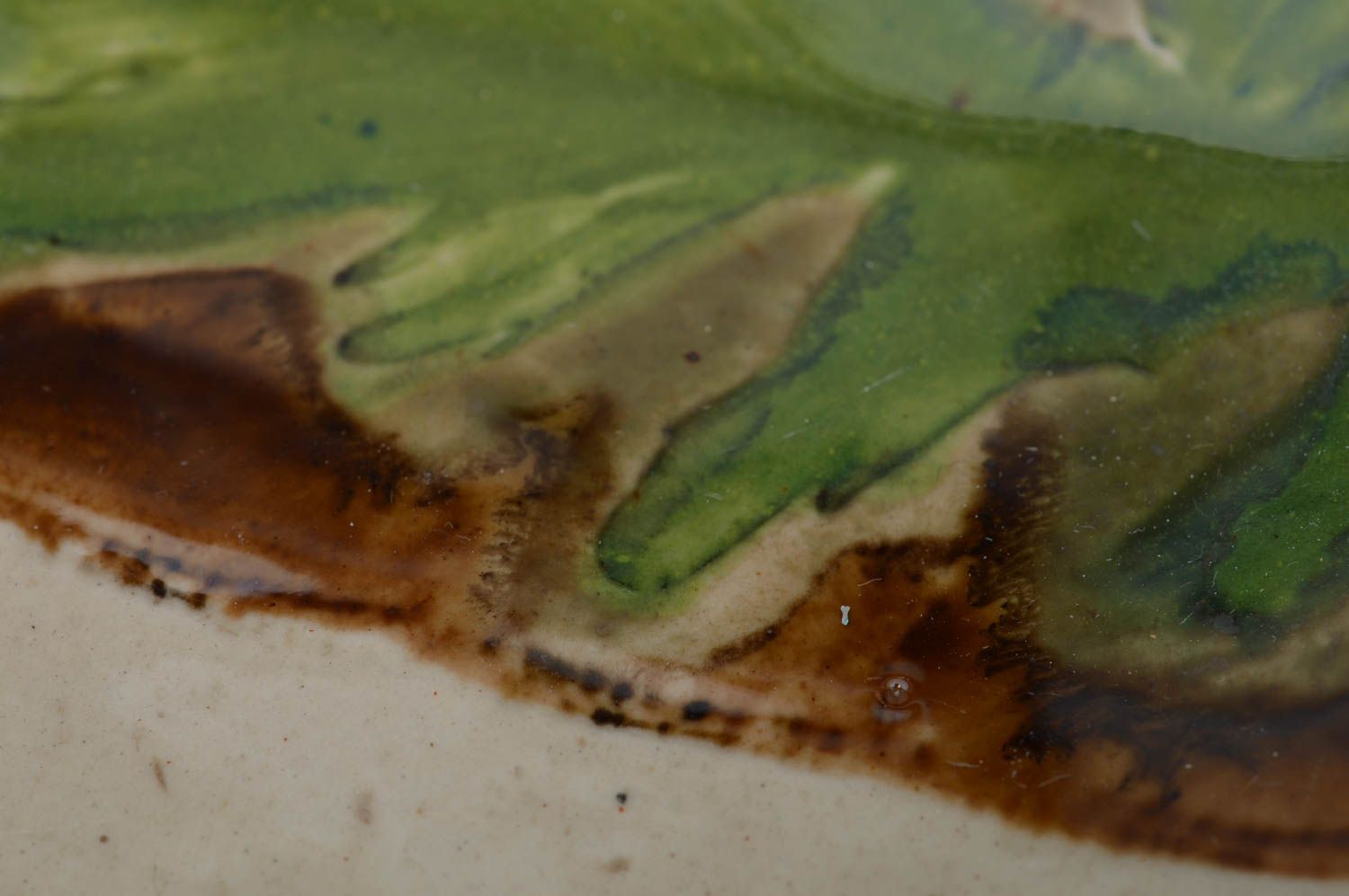 Оригинальная миска для салата из фарфора ручной работы красивая расписная фото 3