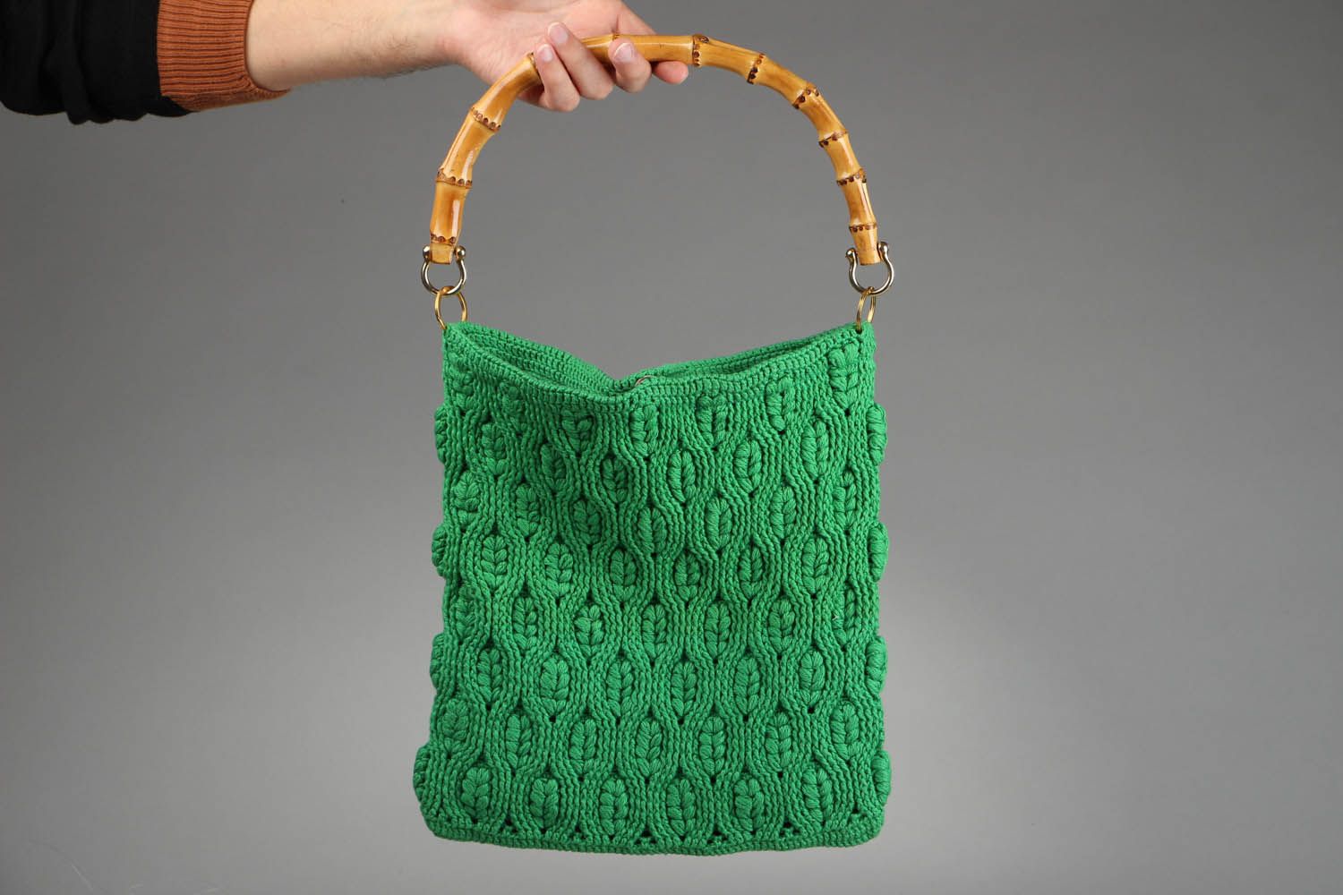 Gehäkelte Tasche aus Baumwolle foto 5