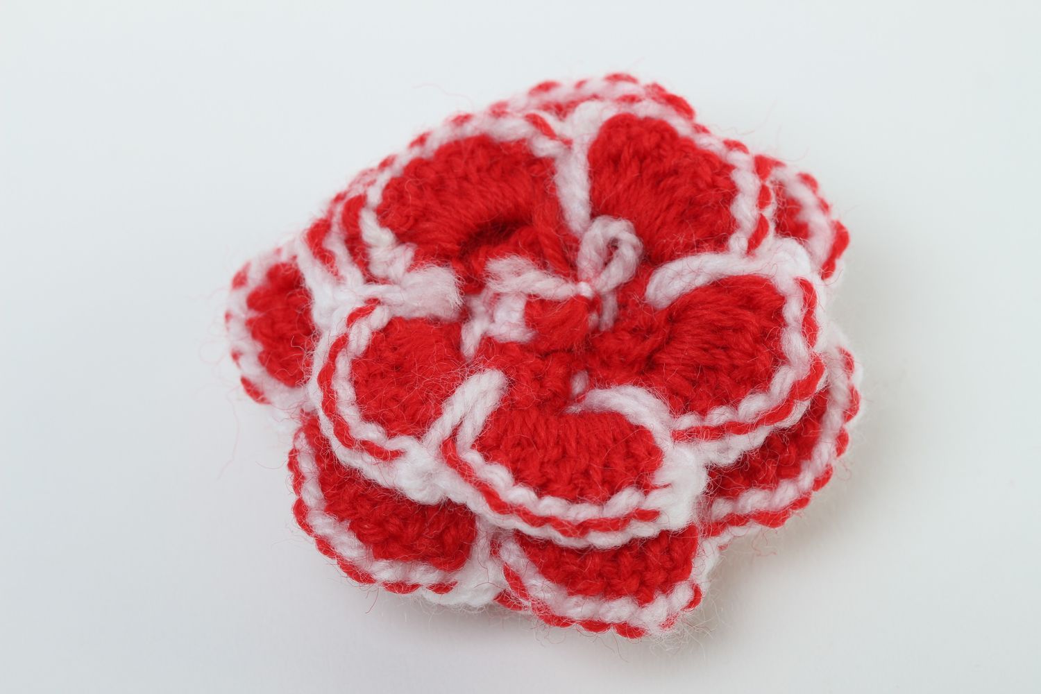 Handmade crocheted flower crochet roses decorative flower jewelry supplies photo 4