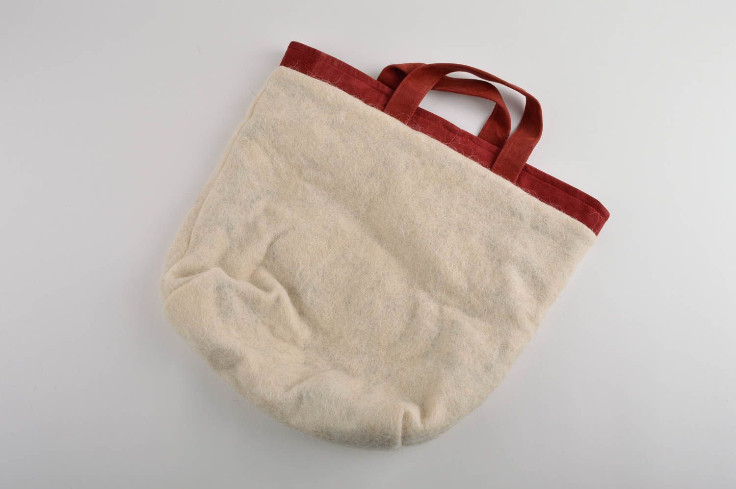 Bolso artesanal hecho de lana con piedras accesorio de moda regalo para mujer foto 4