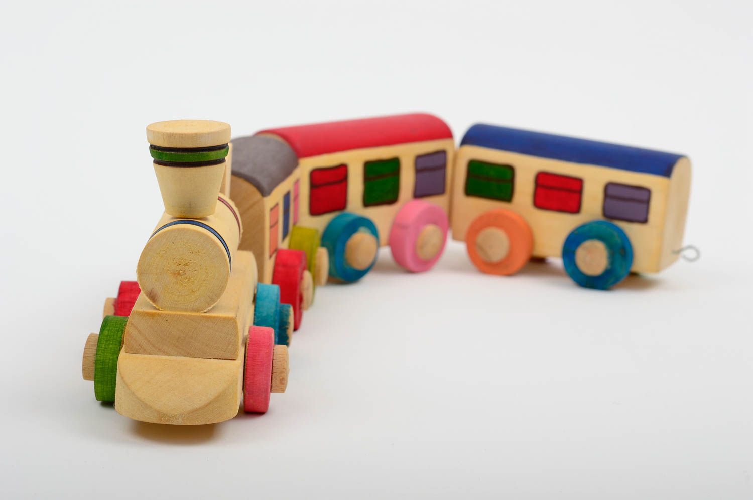 Wooden toy train handmade toy wooden toys for kids gifts for baby boy home decor photo 2