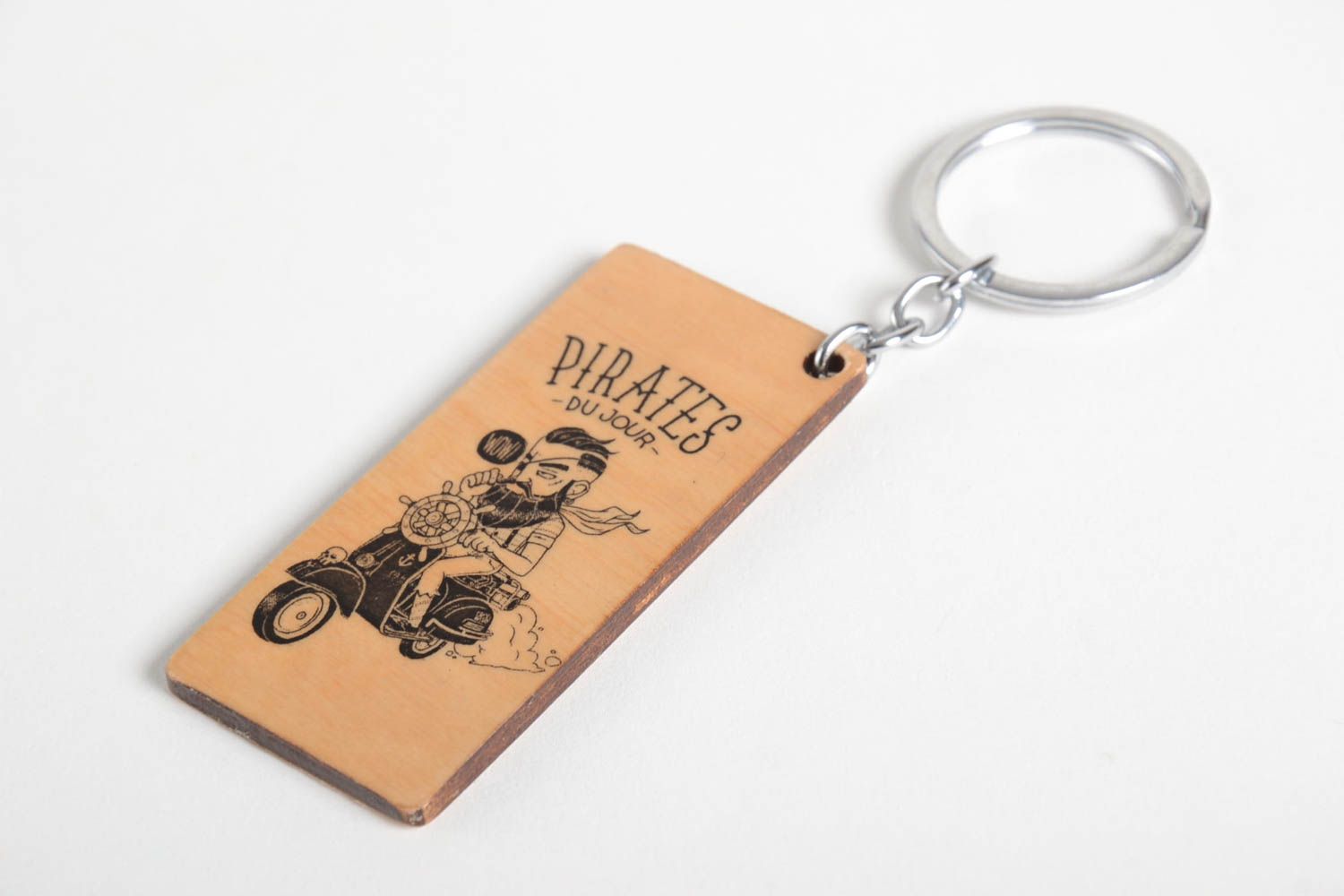 Handmade keychain unusual accessory for key designer keychain wooden souvenir photo 2