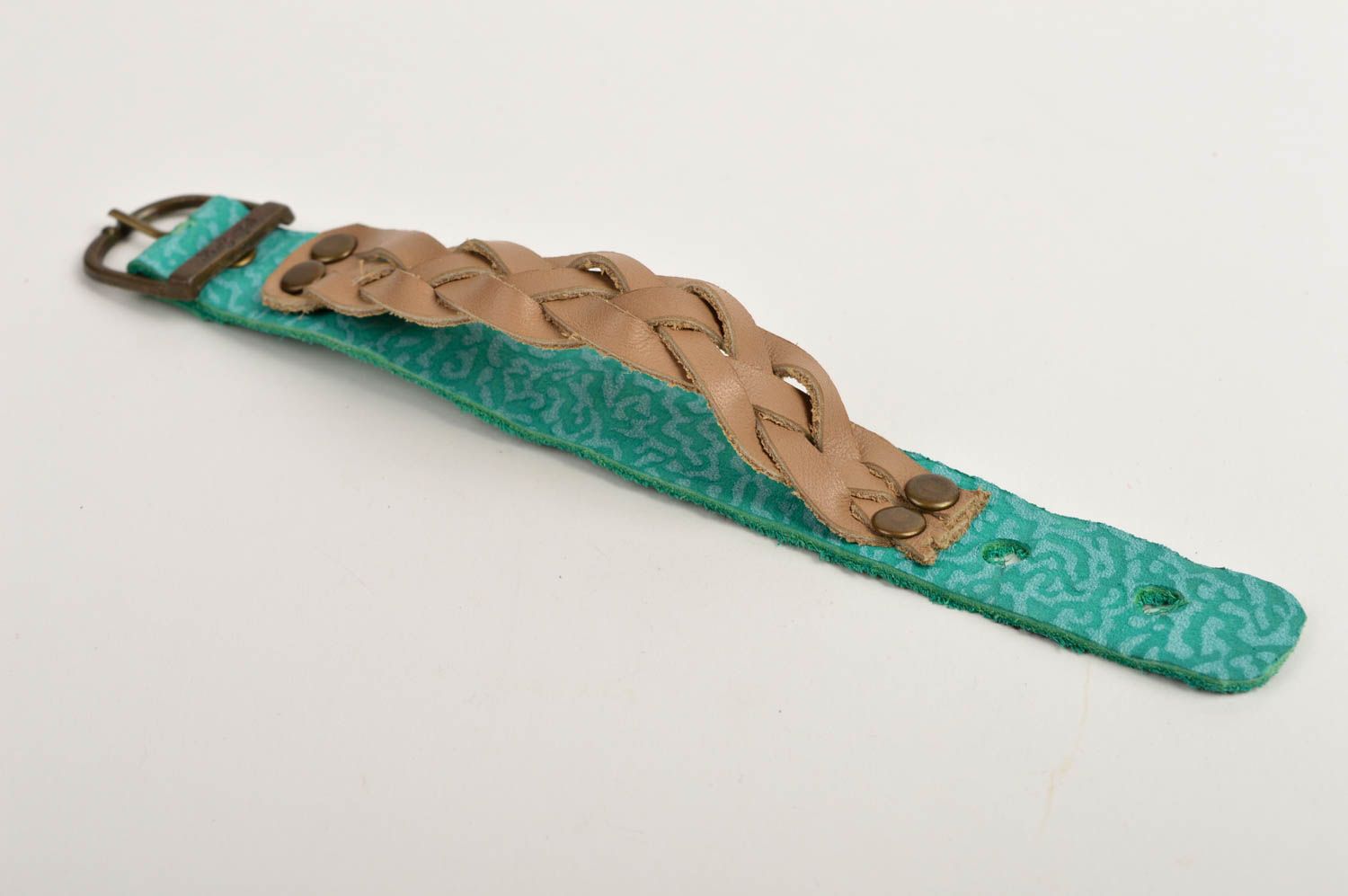 Handmade bracelet leather bracelet unusual accessory for girls gift for her photo 3