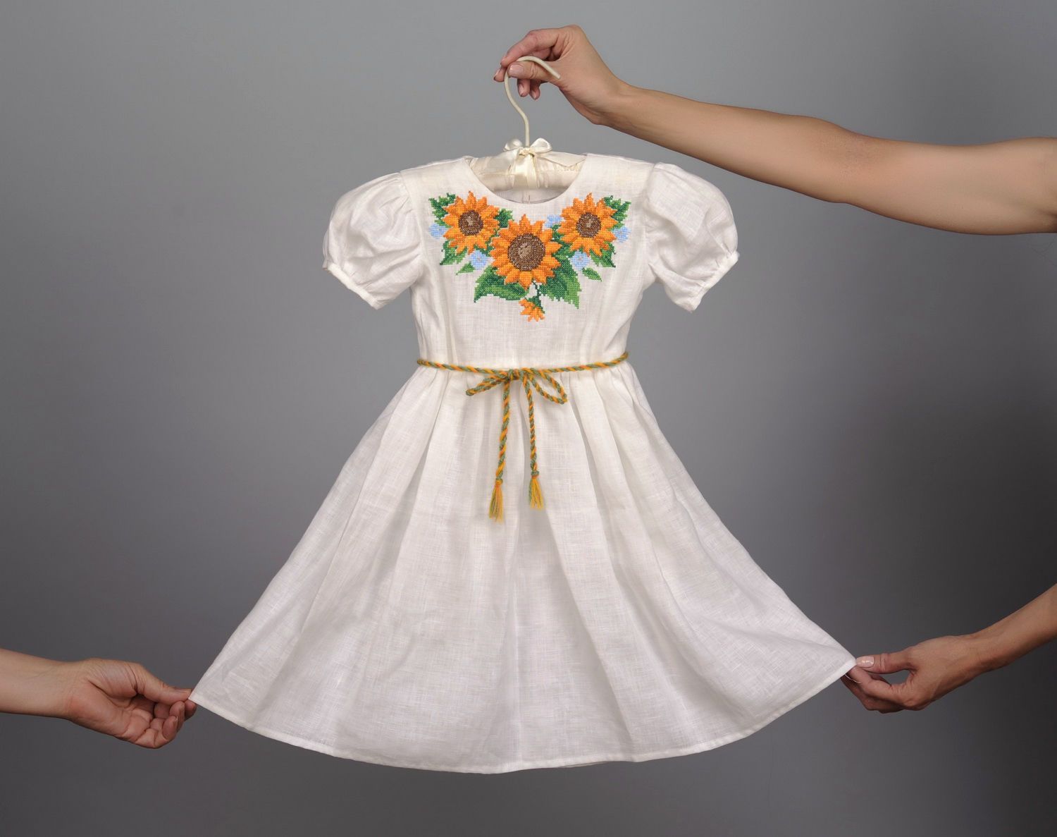 Льняное платье детское  фото 3