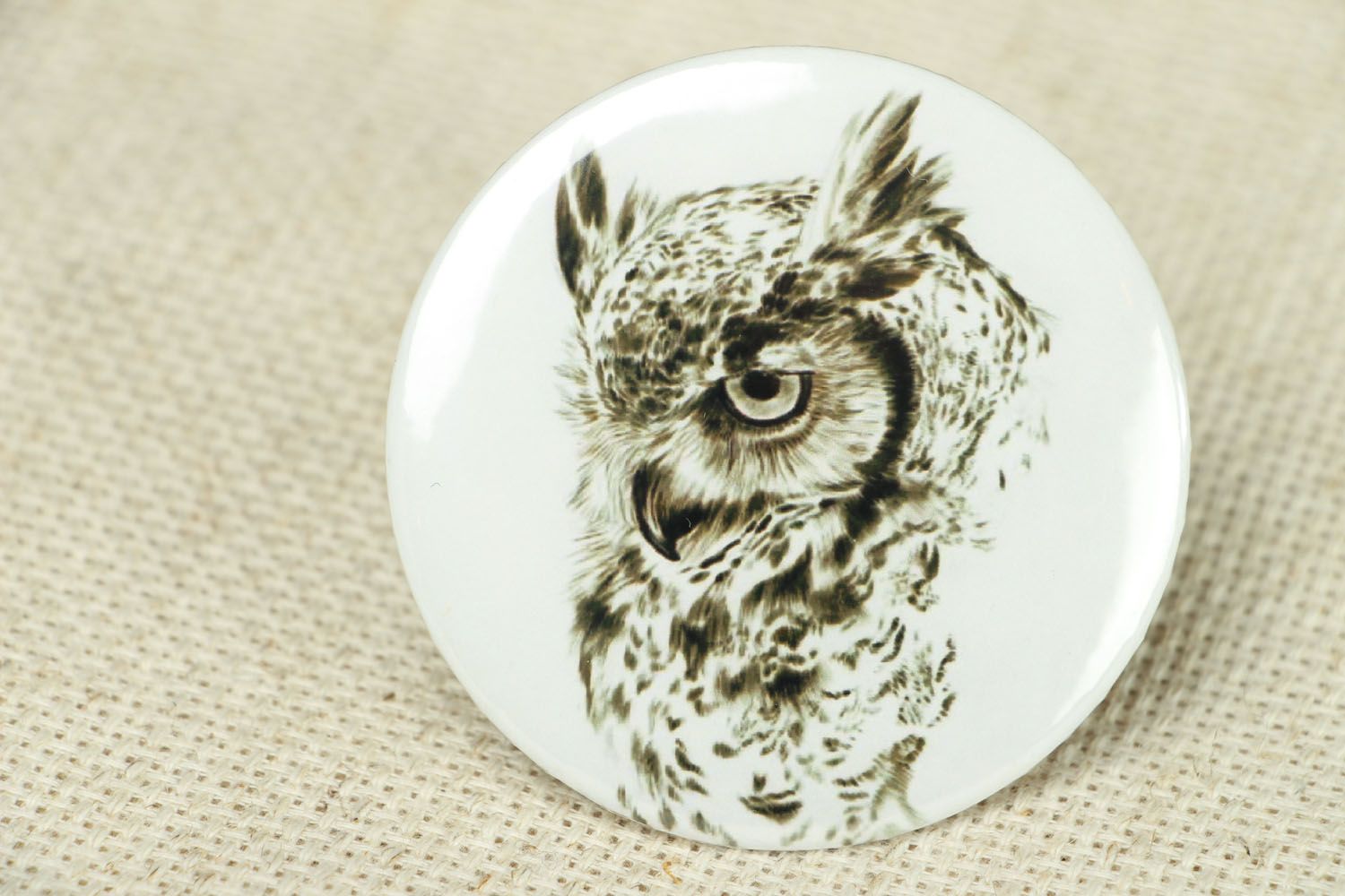 Owl pocket mirror photo 1