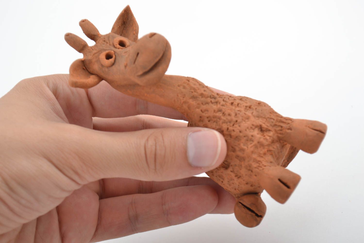 Figurina di animale fatta a mano in ceramica souvenir statuina di giraffa  foto 4