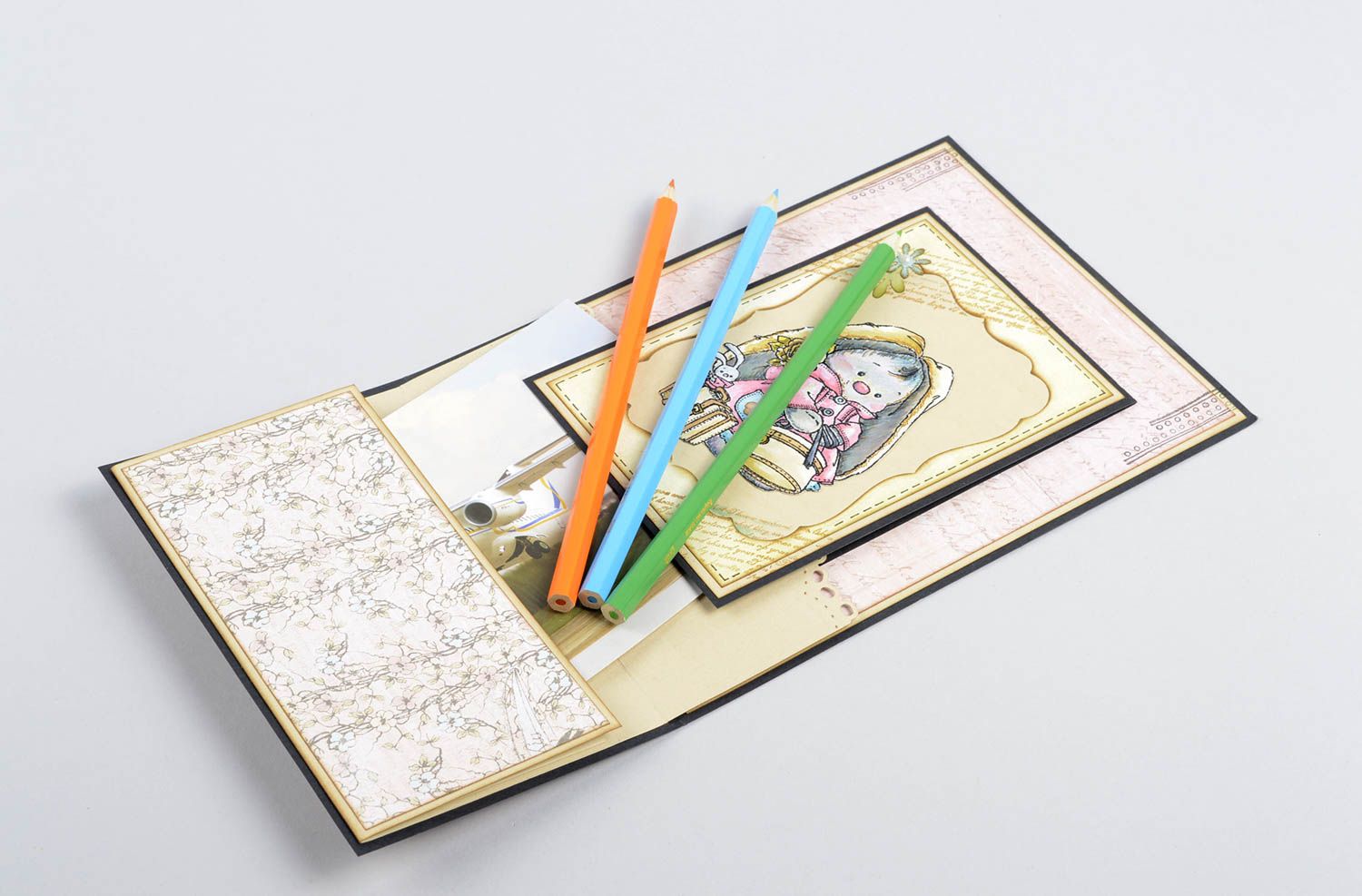 Handmade Karte für Geldgeschenke kreative Geschenkidee schöne Grußkarte Hase foto 5
