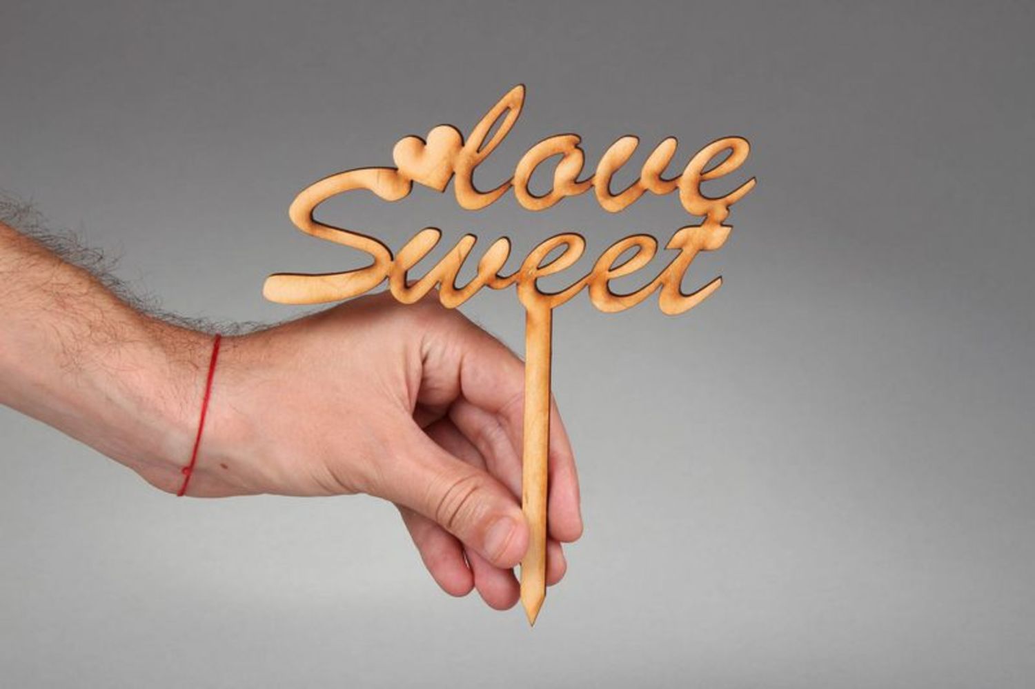 Чипборд деревянный с надписью Love Sweet фото 3