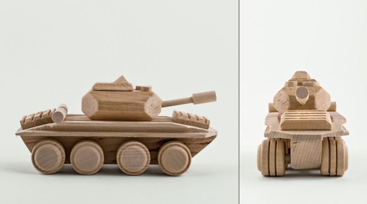 Handmade wooden toy Tank photo 2