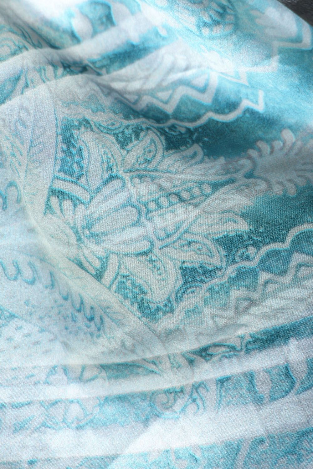 Silk scarf with agate and turquoise photo 2