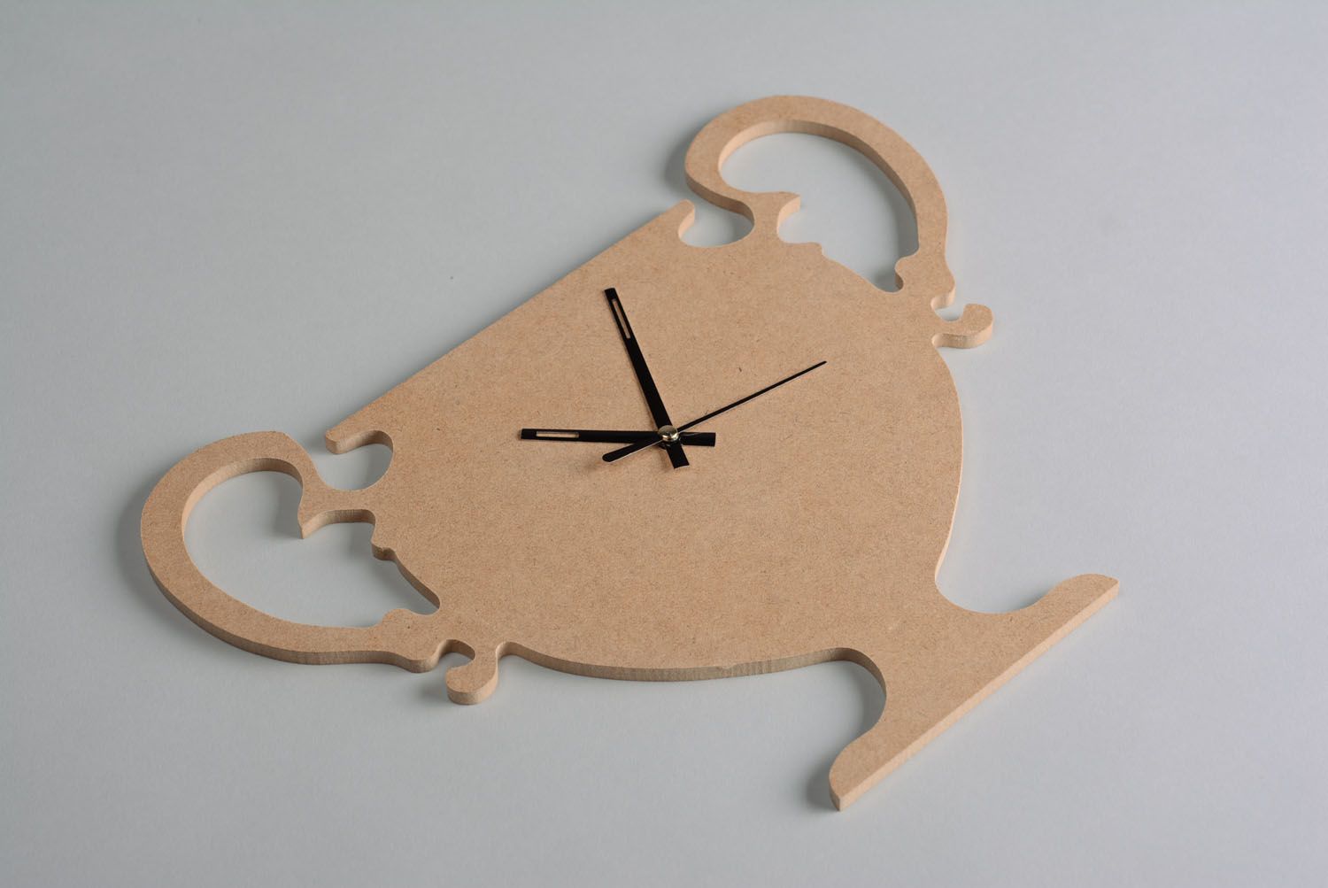 Forme en bois Coupe Horloge à décorer photo 1