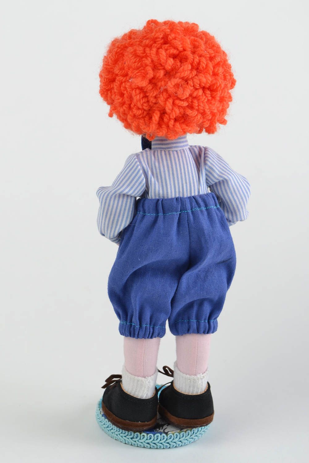Künstlerische Puppe aus Textil für Interieur und Spiel kuschelig handmade schön foto 5
