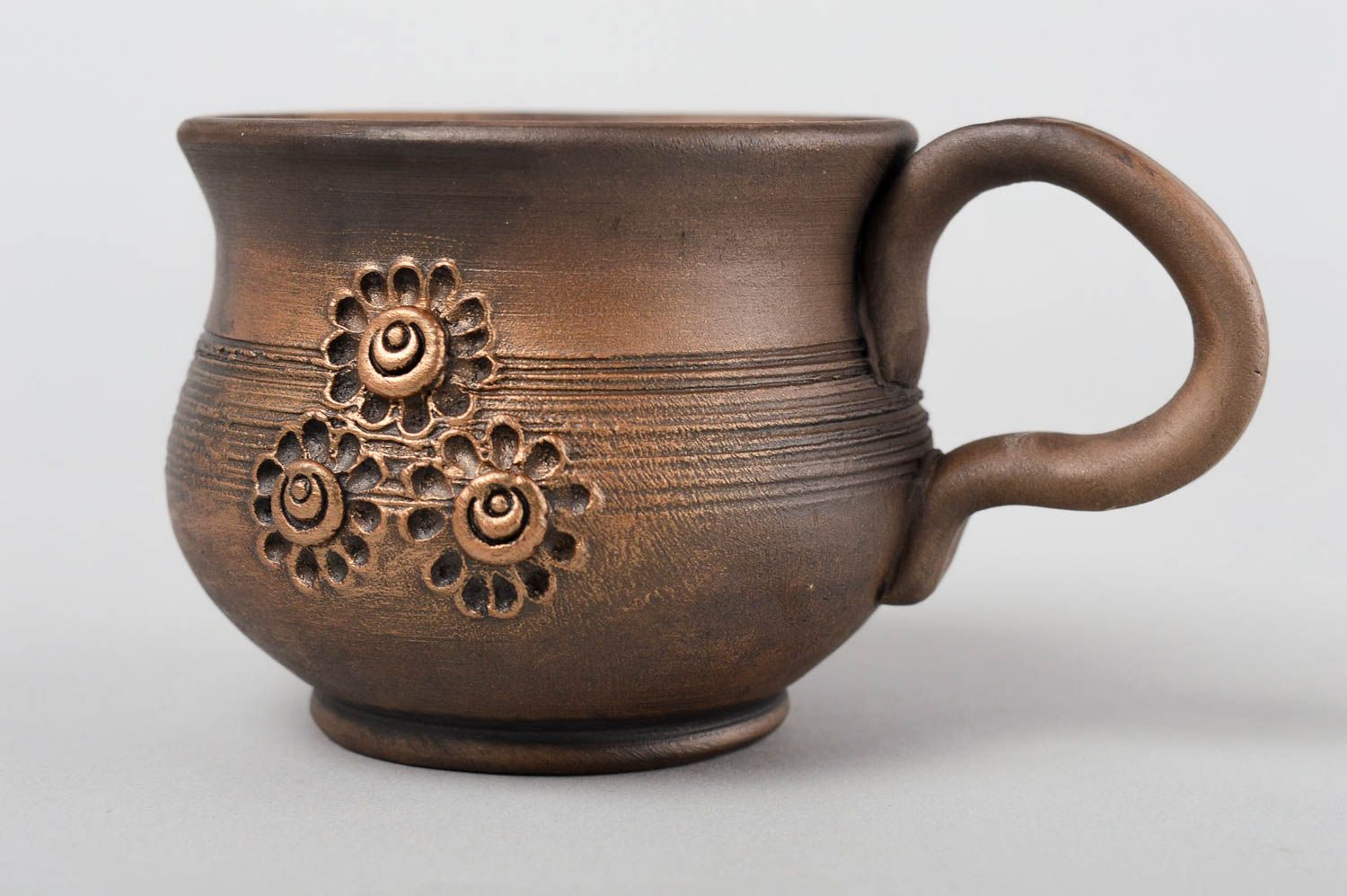 Taza original artesanal de arcilla vasija de barro utensilio de cocina foto 2