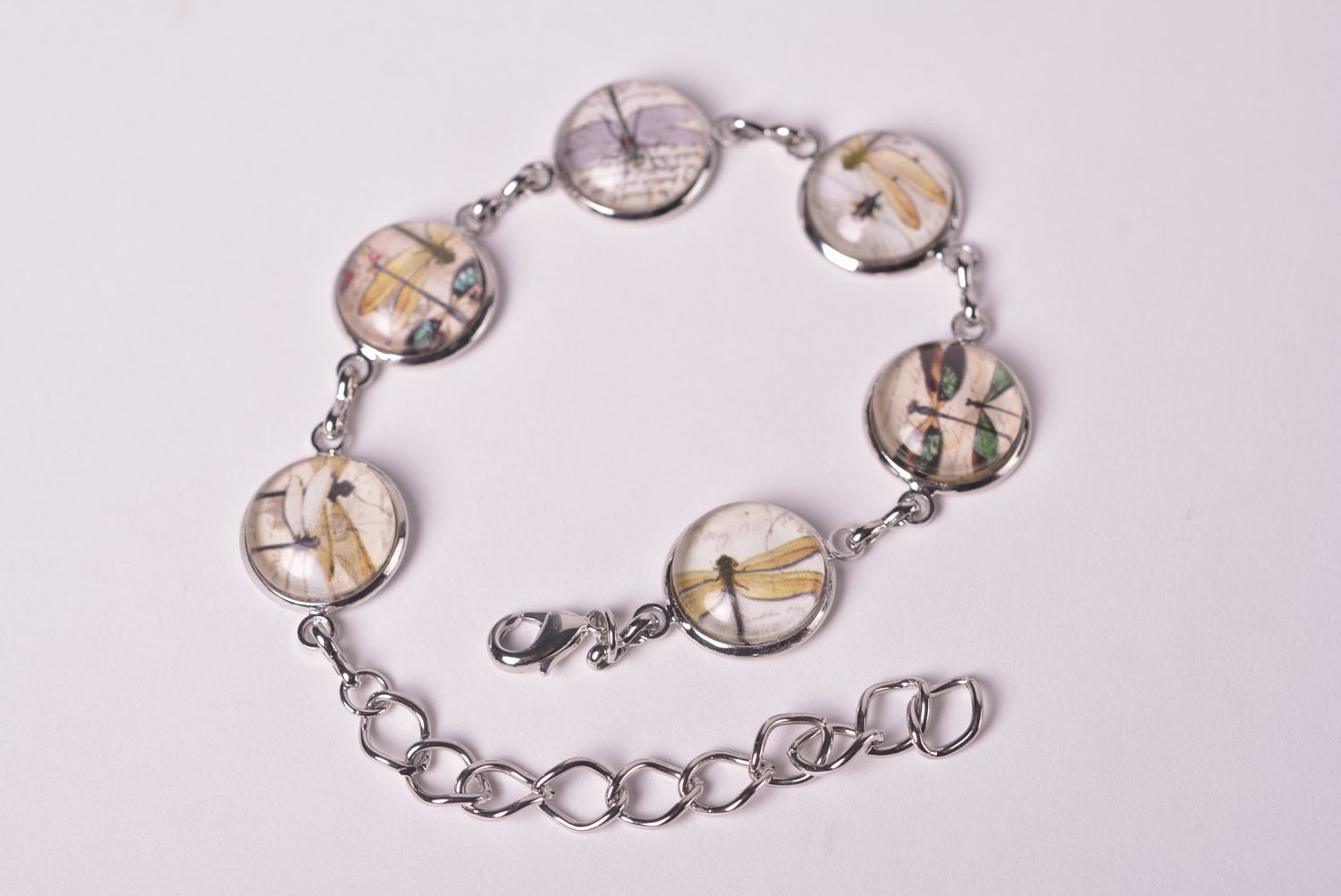 Bracelet design insolite Bijou fait main en métal et verre Cadeau femme photo 7