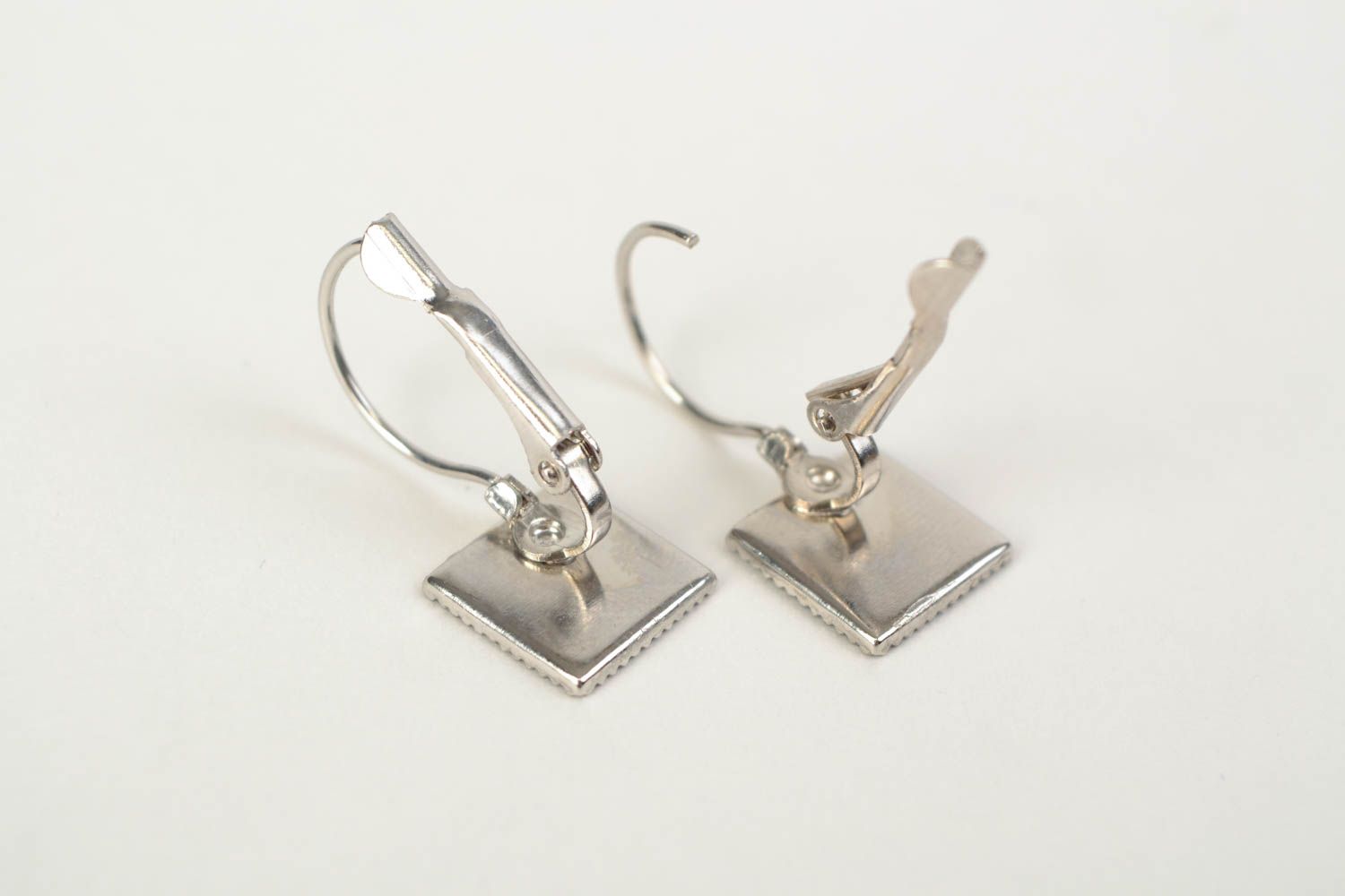 Handmade decoupage jewelry resin earrings with print Bicycles photo 5
