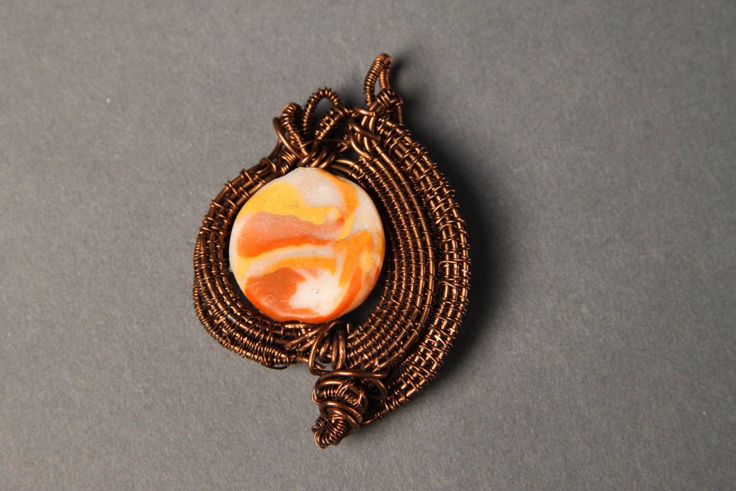 Handmade metal pendant necklace plastic pendant artisan jewelry designs photo 3