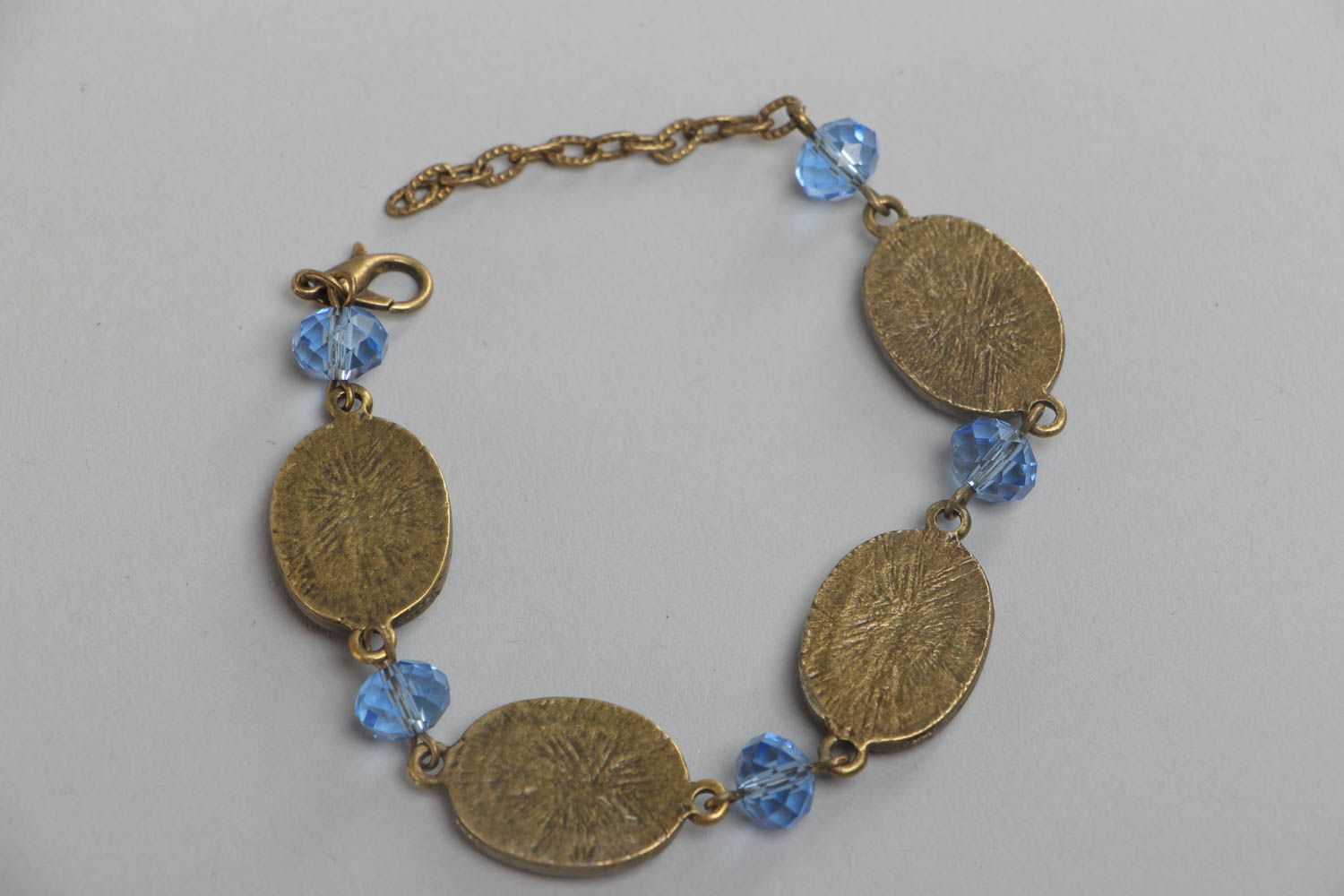 Handgemachtes Vintage Armband aus Glasur mit Blumen stilvoll modisch für Frauen foto 4
