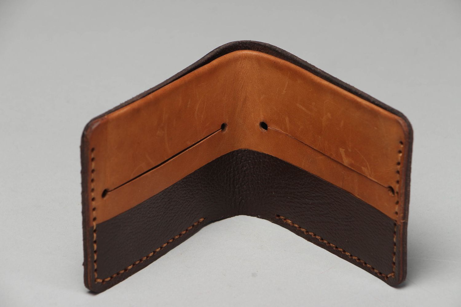 Men's genuine leather wallet Trident photo 2