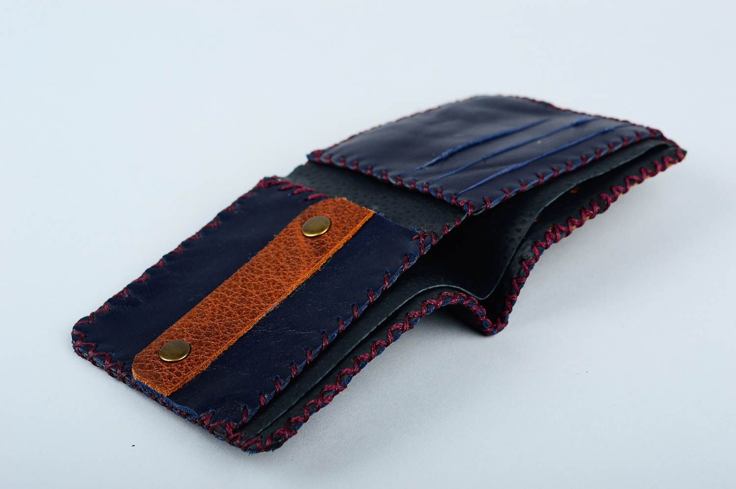 Мужское портмоне кожаный кошелек ручной работы аксессуар для мужчин стильный фото 3