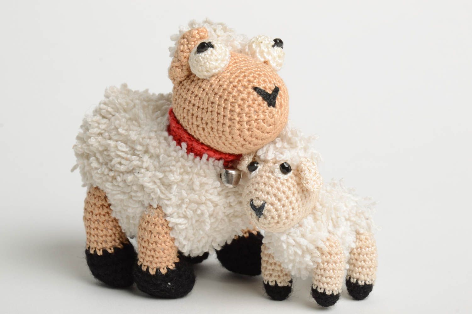 Handmade cute soft toys unusual crocheted sheep textile toys cute toys photo 5