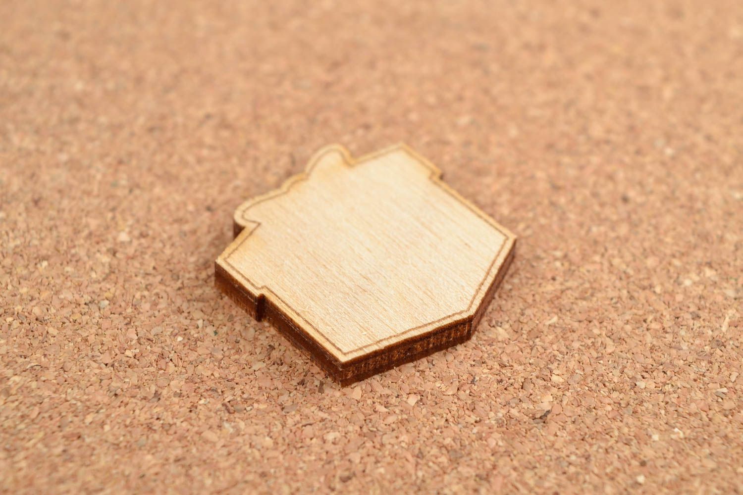 Handmade plywood accessory cute decorative element blank for creativity photo 1