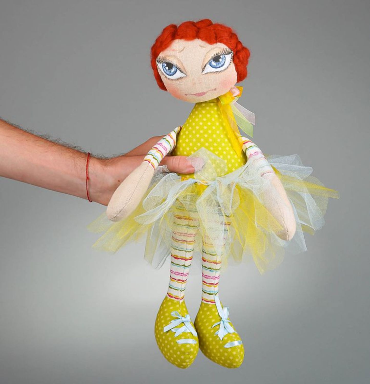 Кукла авторская Фея желтых цветов фото 3