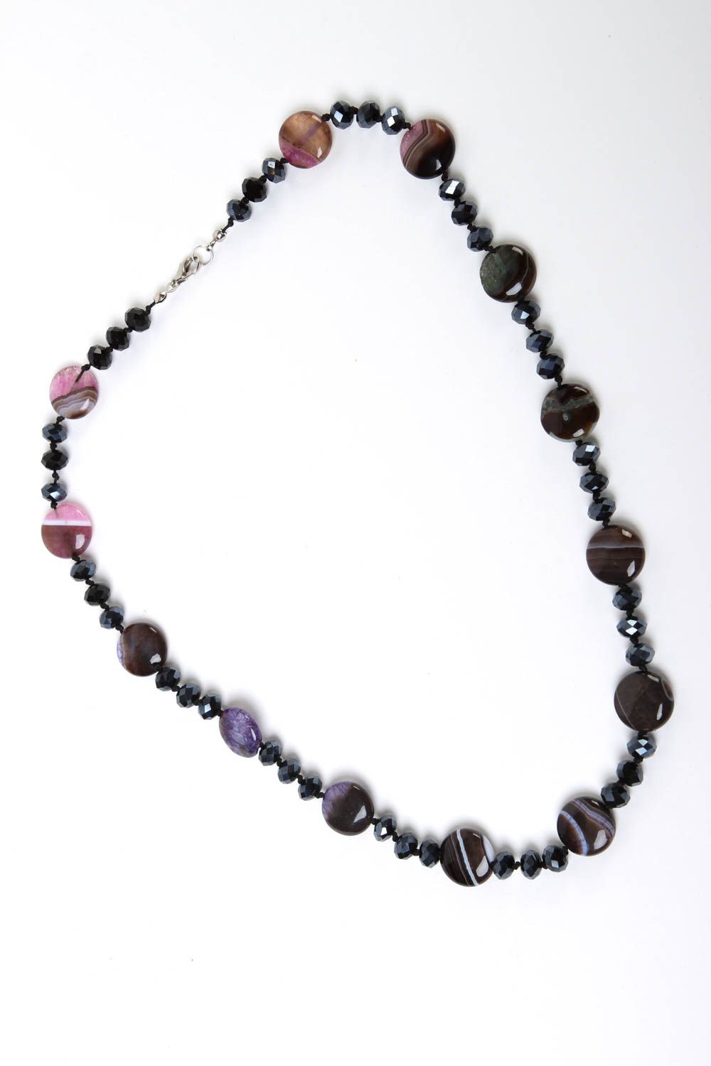 Bead necklace handmade gemstone jewelry beaded jewelry fashion accessories photo 2