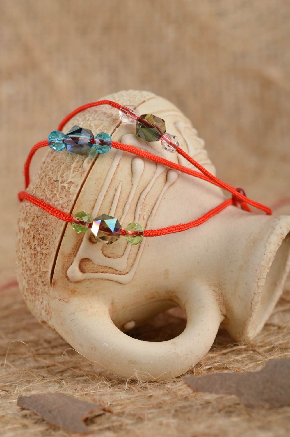Beautiful handmade string bracelet 3 pieces fashion tips wrist bracelet photo 1