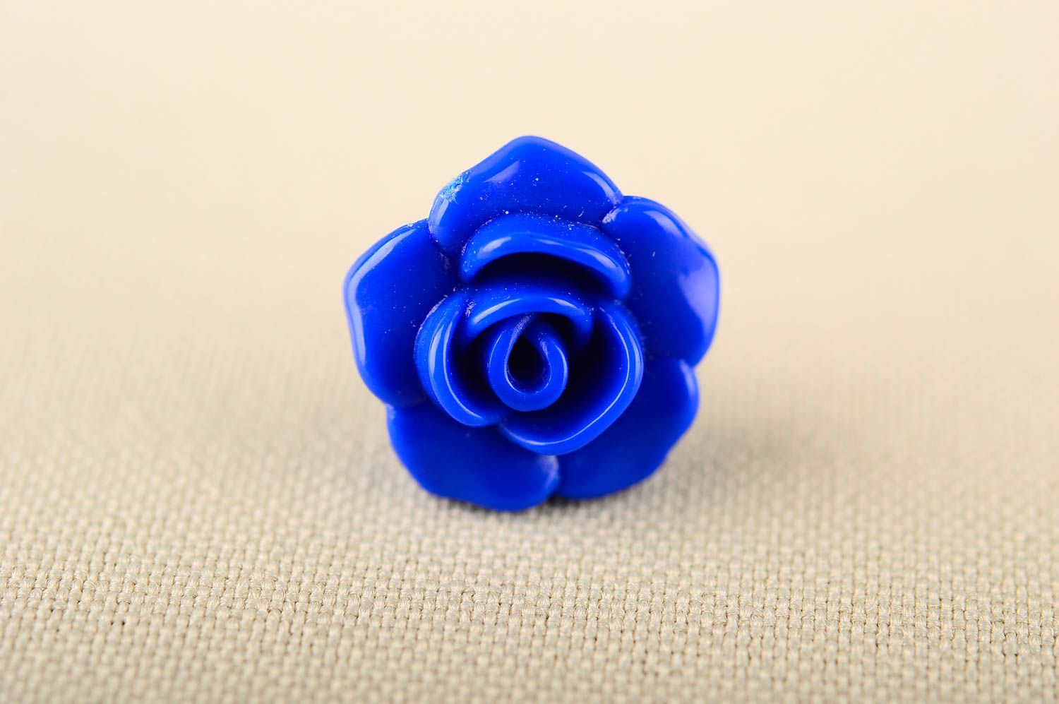 Handmade blue flower earrings designer stud earrings feminine jewelry photo 4