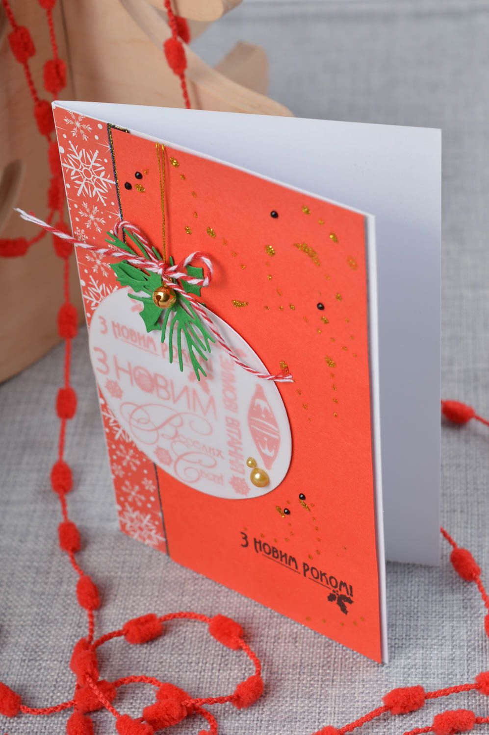 Handmade greeting card Christmas card handmade postcards Christmas gift ideas photo 1